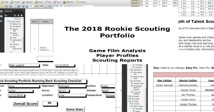 Matt Waldman’s 2018 Rookie Scouting Portfolio (Pre-Draft) Is Ready For Download!